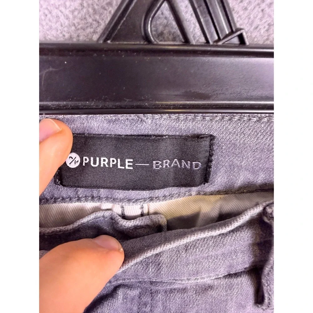 Purple‎ Brand Mens Jeans 36x34 Denim Distressed Low Rise Slim Fit P001 Designer